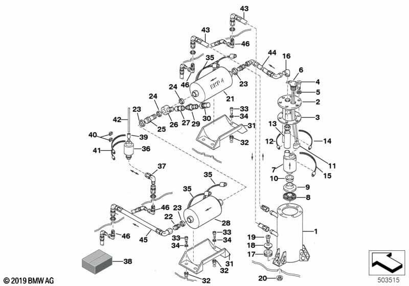 Genuine BMW 12002201277 Holder HNY-3V (Inc. E36 318iS Class 2 & E36 320i STC '95) | ML Performance UK Car Parts