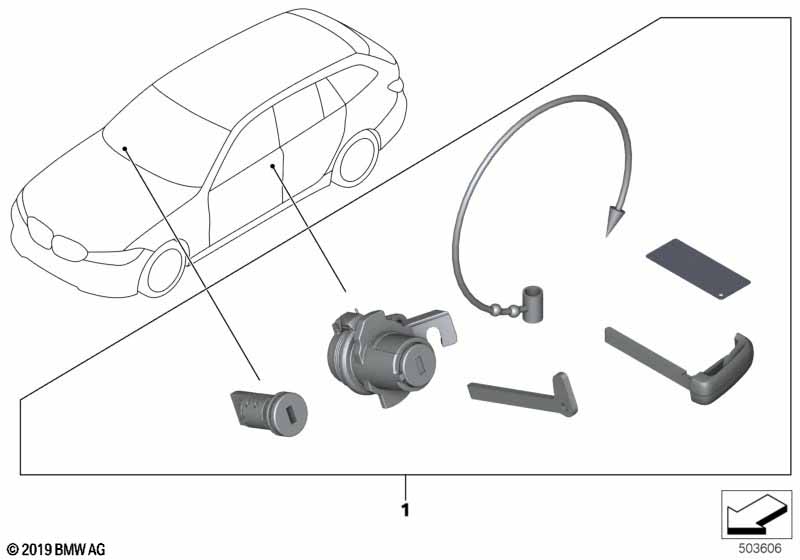 Single key locking system display key