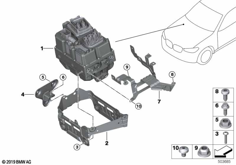 Genuine BMW 12908652166 G01 Bracket, E.Machines, Electronics LL (Inc. X3 30eX) | ML Performance EU Car Parts