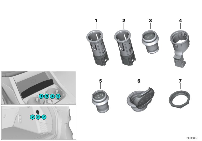 Genuine BMW 61347947771 G06 G05 G07 Plug-In Socket (Inc. 220d, 318d & X7 M50dX) | ML Performance UK Car Parts