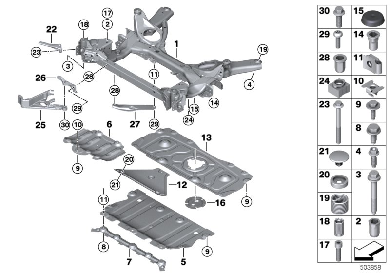 Genuine BMW 31116865263 G12 F93 G11 Cover, Structural Reinforcement Panel (Inc. 530dX) | ML Performance UK Car Parts