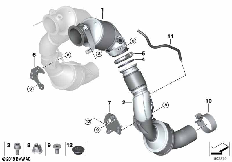 Engine-side catalytic converter