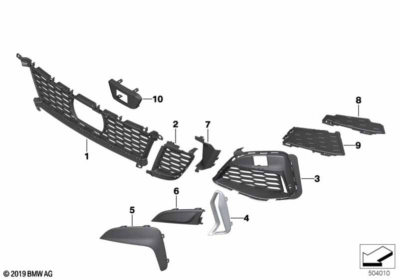 Genuine BMW 51118075605 G20 G21 TriCover, Grill, Left (Inc. M340i & M340iX) | ML Performance EU Car Parts