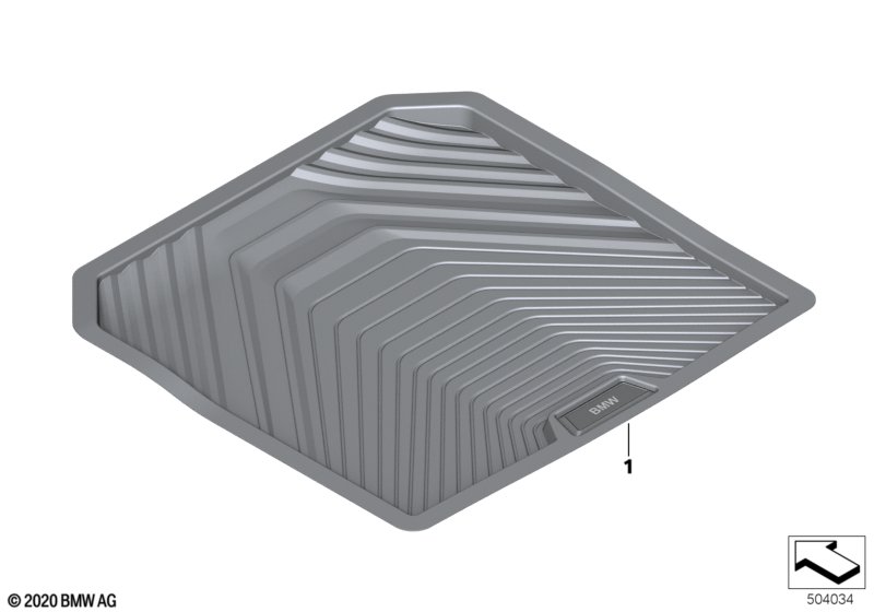 Fitted luggage compartment mat