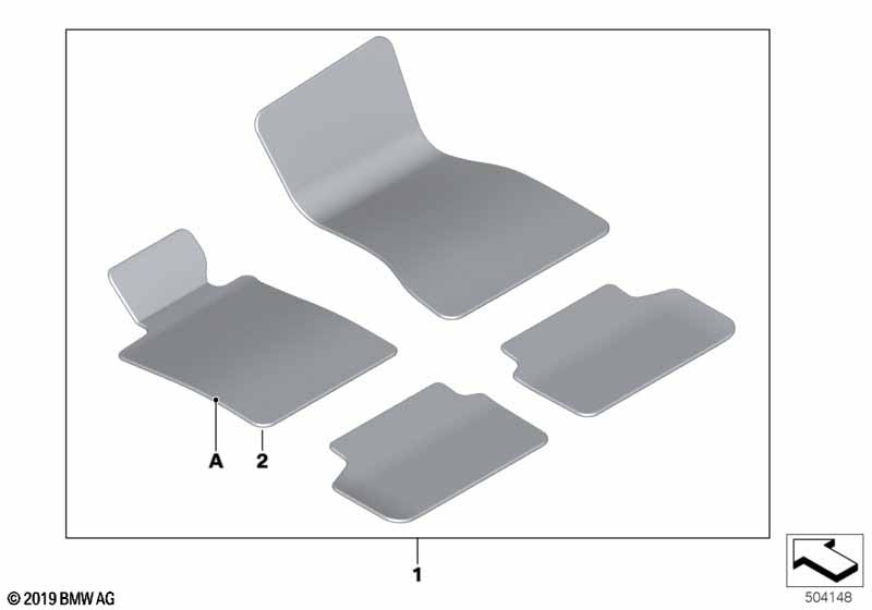 Individual floor mats, Leather border