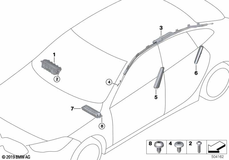 Genuine BMW 51456823069 F44 Knee Protection Airbag Module Left (Inc. 228iX & M235iX) | ML Performance UK Car Parts