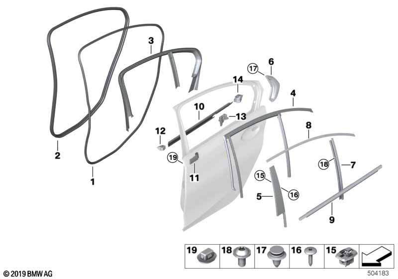 Genuine BMW 51137449355 G20 Cover Column C Left CHROM (Inc. 330dX, 320iX & 330e) | ML Performance UK Car Parts