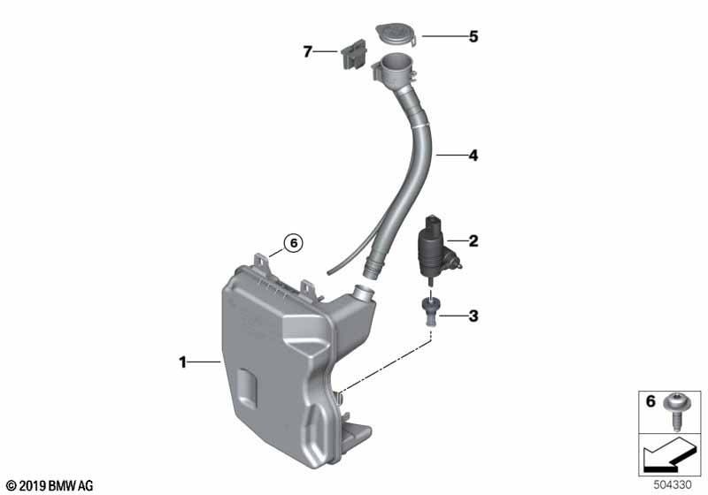 Genuine BMW 67127298309 G21 G20 G02 Wash Pump/Fluid Container (Inc. X4 30iX, Z4 20i & M340iX) | ML Performance EU Car Parts