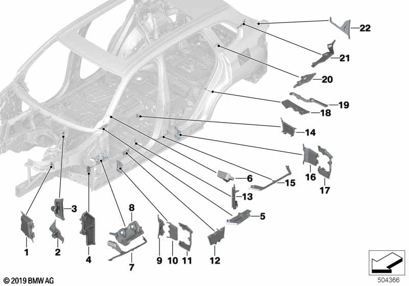 Genuine BMW 41007478539 G06 G05 G07 Moulded Part F Entrance Inside,Rear,Left (Inc. X5 30iX, X5 M50iX & X6 M50dX) | ML Performance UK Car Parts