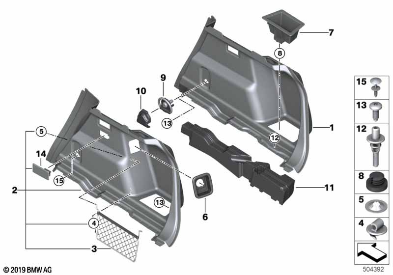 Genuine BMW 51477300988 F45 Foam Insert Trunk, Right (Inc. 218d, 225xe & 216i) | ML Performance EU Car Parts