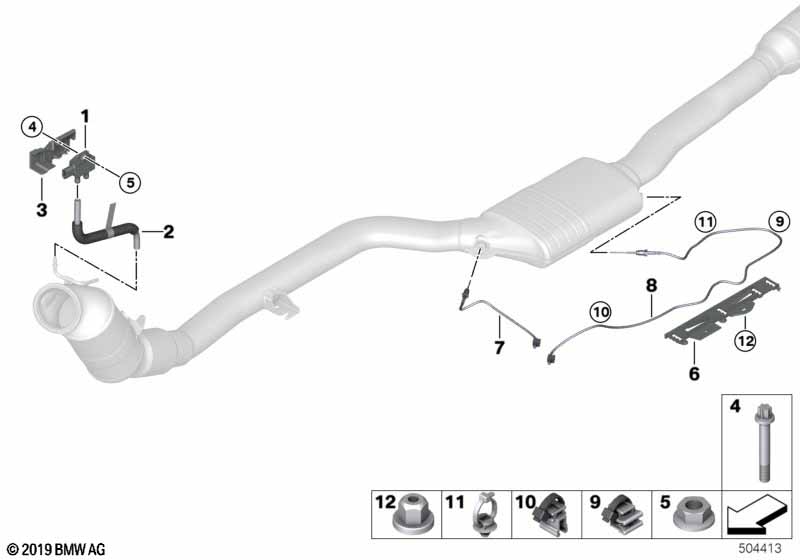 Genuine BMW 11788744990 G32 G30 G12 Temperature Sensor, Exhaust L=890 (Inc. 630i, 540i & 530i) | ML Performance UK Car Parts
