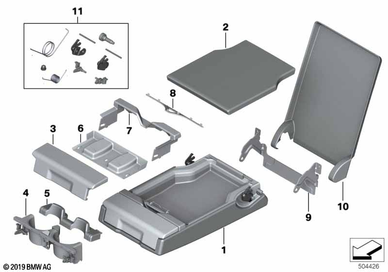 Genuine BMW 52207346429 G31 F06 F11 Frame For Cup Holder ELFENBEIN WEISS (Inc. 530eX, 640d & 640i) | ML Performance UK Car Parts