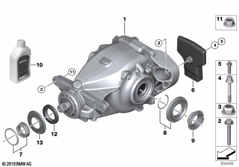 Genuine BMW 33108485723 F34 F23 F22 Rear-Axle-Drive I=2,81 (Inc. M240iX, 340iX & 230i) | ML Performance UK Car Parts
