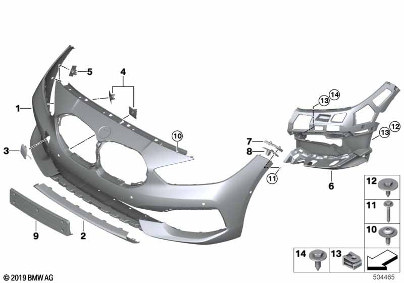 Trim cover, front