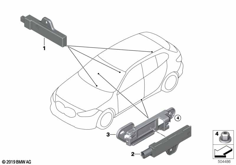 Single parts, antenna, Comfort access