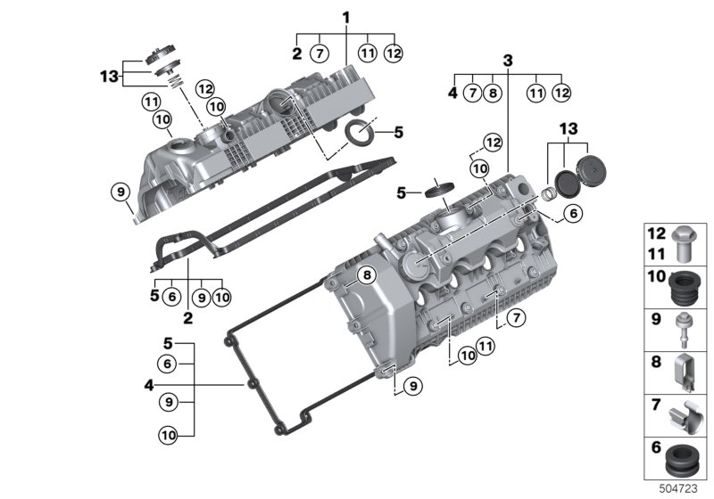 Genuine BMW 11127568835 E64 E63 E61 Cap Nut M7/M5 (Inc. X5 4.8i, 750Li & X5 4.8is) | ML Performance UK Car Parts