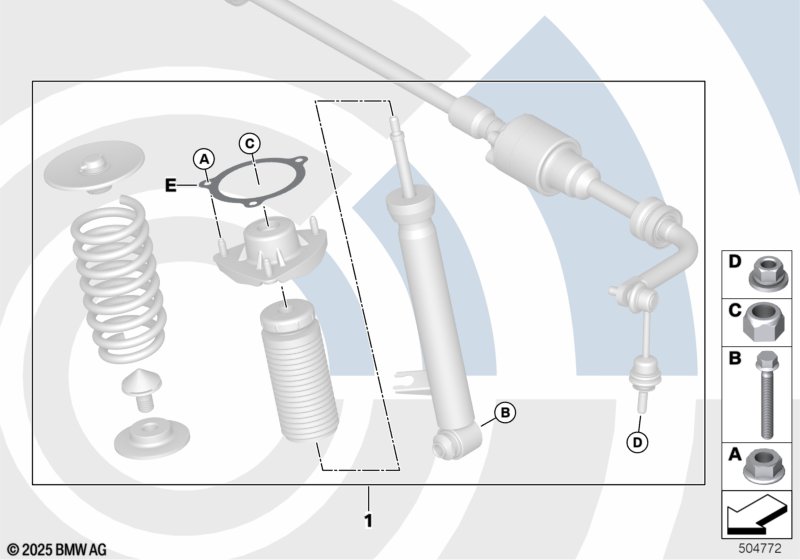 Genuine BMW 33522475054 F15 F16 Attachment Set Spring Strut, Rear VALUE LINE (Inc. X5 25d & X6) | ML Performance EU Car Parts