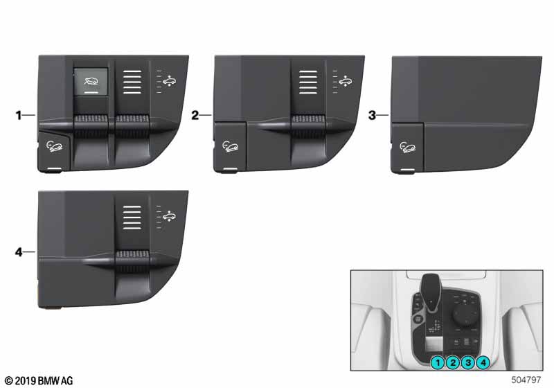 Genuine BMW 61319495372 G05 G06 Switch Hdc (Inc. X5 & X6 30iX) | ML Performance EU Car Parts