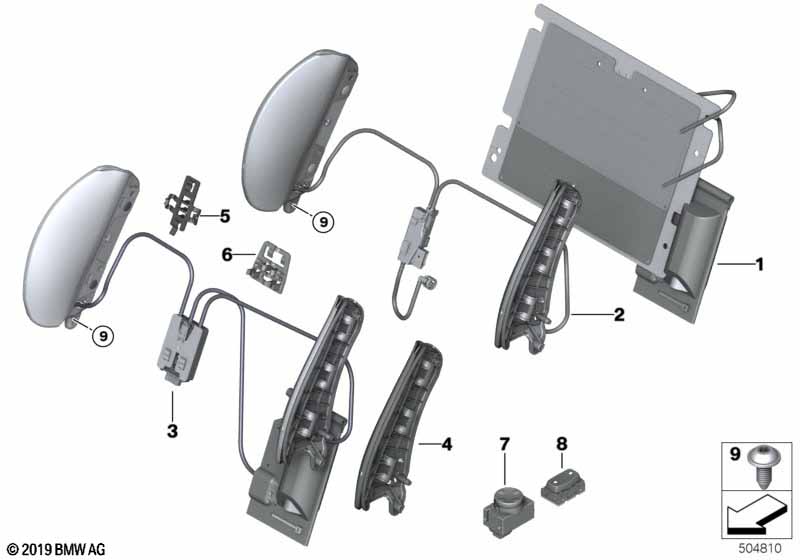 Genuine BMW 52108811892 F40 Carrier Plate, Right (Inc. 120dX, 118i & M135iX) | ML Performance UK Car Parts