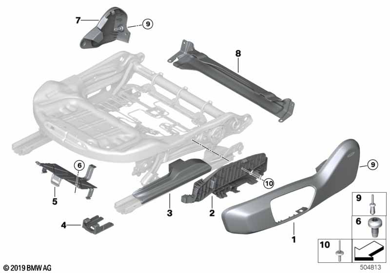 Genuine BMW 52107328417 F46 F40 Support F Left Seat Adjustment (Inc. X1 20d, 225xe & Z4 20i) | ML Performance UK Car Parts