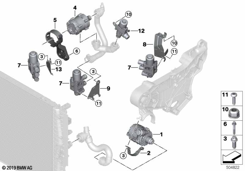Genuine BMW 11519487539 F56 Bracket For Electric Water Pump (Inc. Cooper SE) | ML Performance UK Car Parts