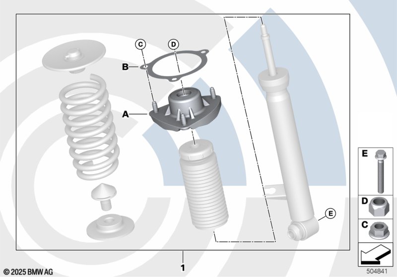 Genuine BMW 33522475056 F15 Repair Kit, Support Bearing, Rear VALUE LINE (Inc. X5 40eX) | ML Performance EU Car Parts
