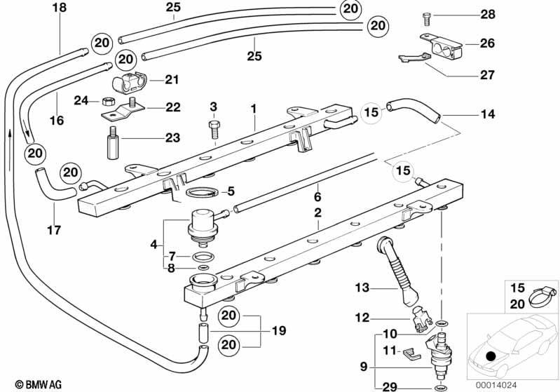 Genuine BMW 13531704172 E31 Fuel Pipe (Inc. 850Ci) | ML Performance EU Car Parts