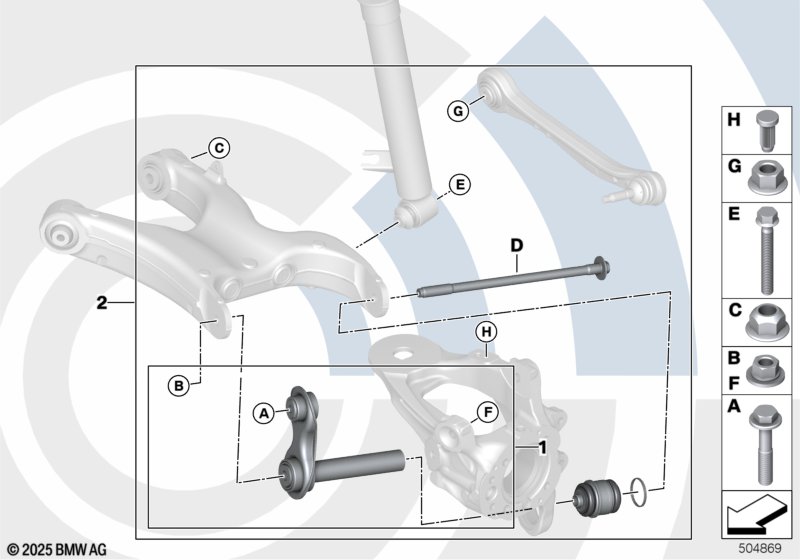 Genuine BMW 33322475049 F15 F16 Repair Kit Integral Link VALUE LINE (Inc. X6 40dX & X5) | ML Performance EU Car Parts