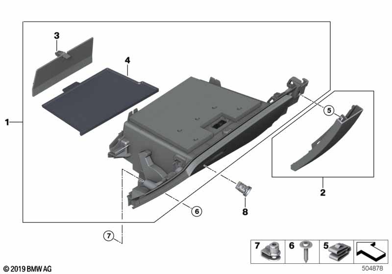 Genuine BMW 51166944593 F40 F44 Rubber Insert, Glove Box (Inc. 116d, 228iX & 118d) | ML Performance UK Car Parts