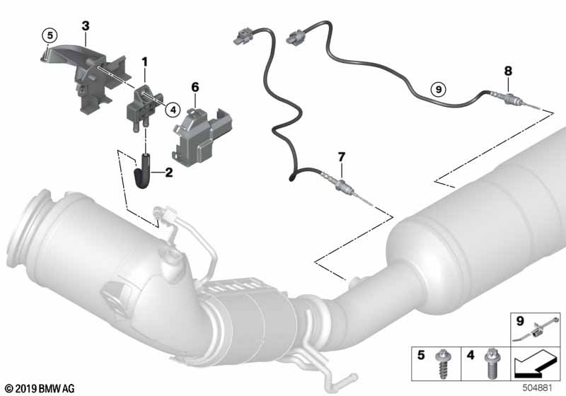 Genuine BMW 11789488326 F46 Temperature Sensor, Exhaust L=545 (Inc. Cooper S, Cooper & 218i) | ML Performance UK Car Parts