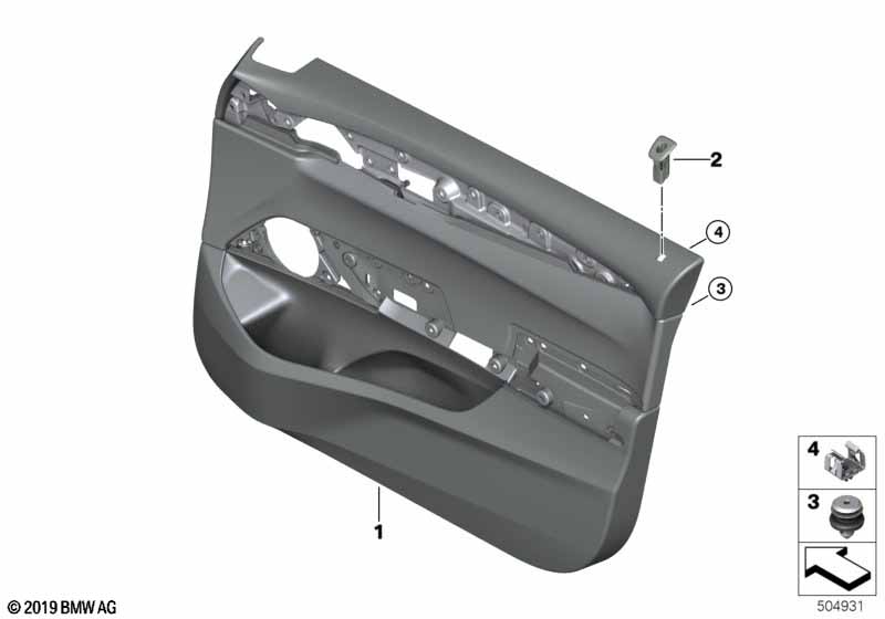 Genuine BMW 51416994133 G32 Door Trim Panel, Front Left COGNAC (Inc. 630iX, 630dX & 640dX) | ML Performance UK Car Parts