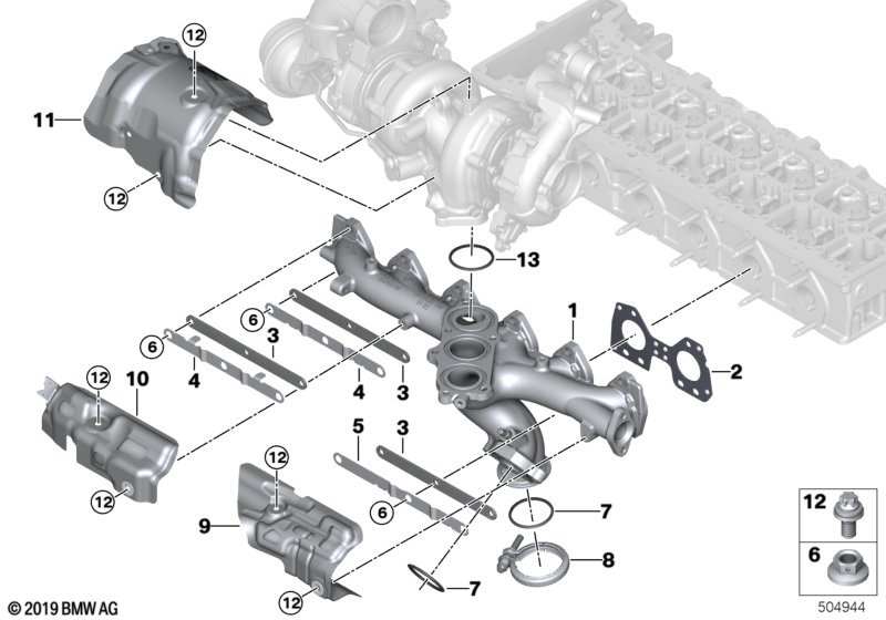 Genuine BMW 11628575134 G06 G12 Heat Shield, Exhaust Manifold 4-Jun (Inc. X7 M50dX, X5 M50dX & M550dX) | ML Performance UK Car Parts