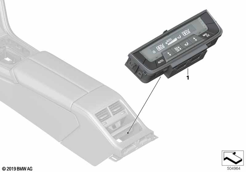 Genuine BMW 61319462515 G16 G05 G07 Climate Control Panel, Rear (Inc. X5) | ML Performance UK Car Parts