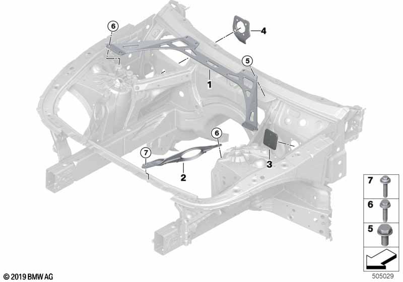 Reinforcement for body, front