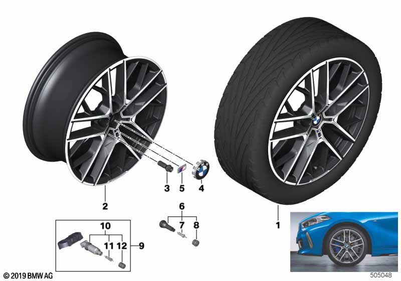 BMW LA wheel double spoke 555M - 19