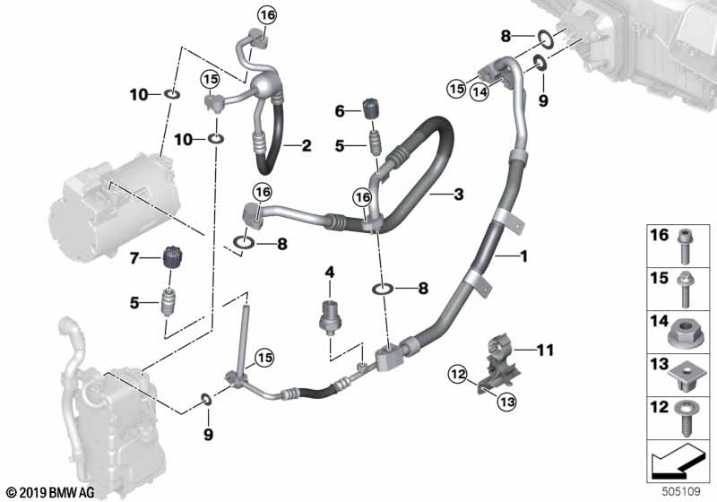 Genuine BMW 64539354576 G05 Suction Pipe Evaporator-Compressor R1234YF (Inc. X5 45eX) | Duco Car Parts UK Car Parts