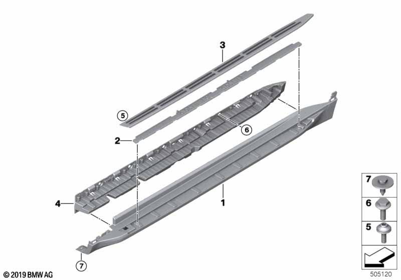Genuine BMW 51777469426 G06 Running Board, Rocker Panel, Right (Inc. X6 30iX, X6 40iX & X6 40i) | ML Performance EU Car Parts