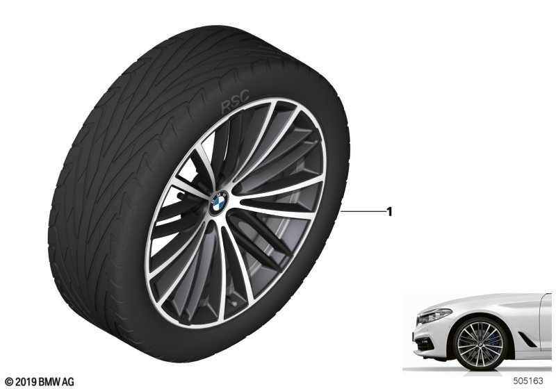 BMW LA wheel V-spoke 635 - 19