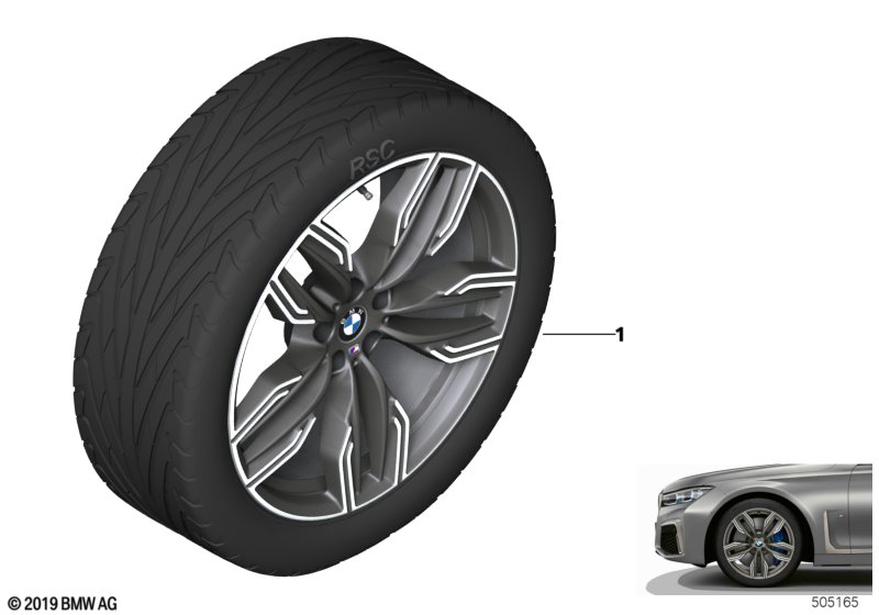 BMW LA wheel M double spoke 760M - 20