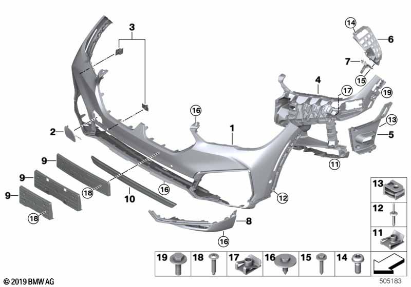 Genuine BMW 51117446169 G06 Support, Fog Lamp Left (Inc. X6 40i, X6 30iX & X6 40iX) | ML Performance UK Car Parts