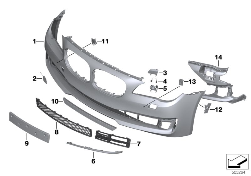 Genuine BMW 51117313506 F02 F01 F03 Bar Right (Inc. 750iX, 750dX & 750Li) | ML Performance EU Car Parts