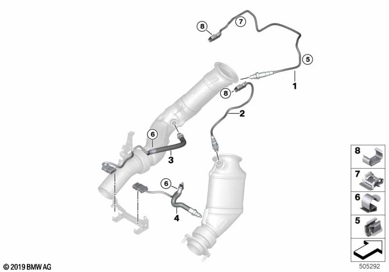 Genuine BMW 11787848483 F83 F80 F82 Regulating Lambda Probe L=480mm (Inc. M4, M4 CS & M2 Competition) | ML Performance UK Car Parts