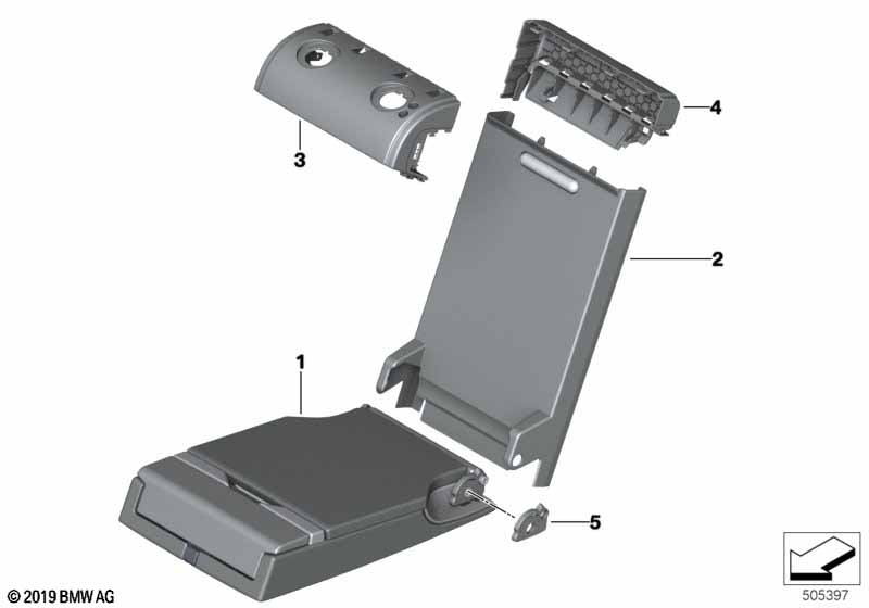 Genuine BMW 52207955949 G05 G06 Armrest With Compartment, Leather TARTUFO (Inc. X5 30iX, X6 40iX & X5 45eX) | ML Performance UK Car Parts