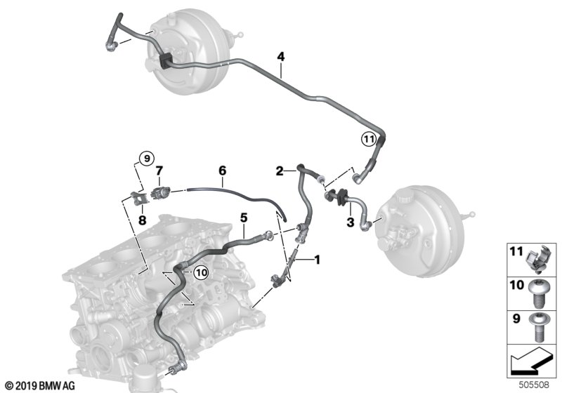 Genuine BMW 11668664359 G01 Vacuum Pipe (Inc. X3 30eX) | ML Performance UK Car Parts
