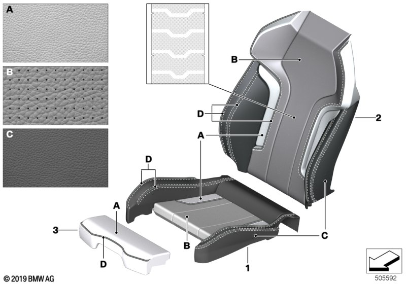 Individual cover M sport seat