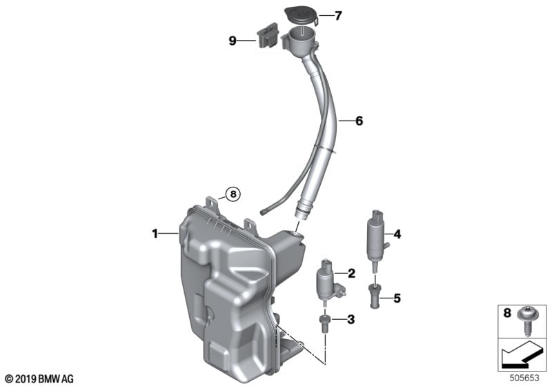Windshield cleaning container