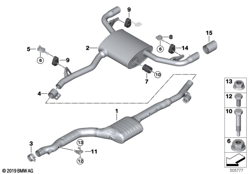 Genuine BMW 18308691859 Tailpipe Tip, Black Chrome D=90MM | ML Performance EU Car Parts