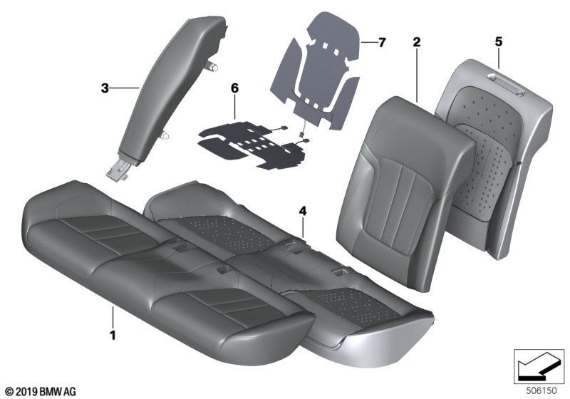 Seat rear, uphols & cover, Comfort seat