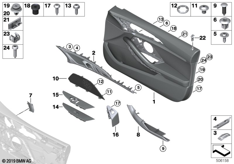 Genuine BMW 51419892577 F93 G16 Door Trim Panel Left SCHWARZ (Inc. 840dX, M8 & 840iX) | ML Performance UK Car Parts