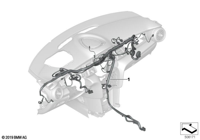 Wiring harness, instrument panel